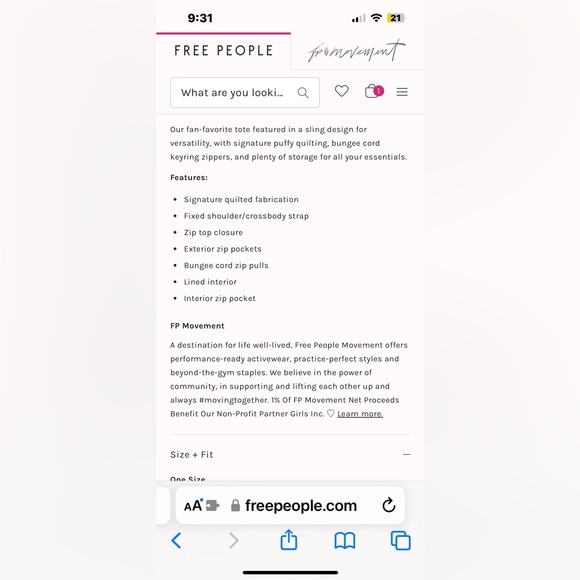 NWT FREE PEOPLE MOVEMENT Quilted Baby Carryall Sling Bag | Kelly Green MSRP $58 - Picture 8 of 11